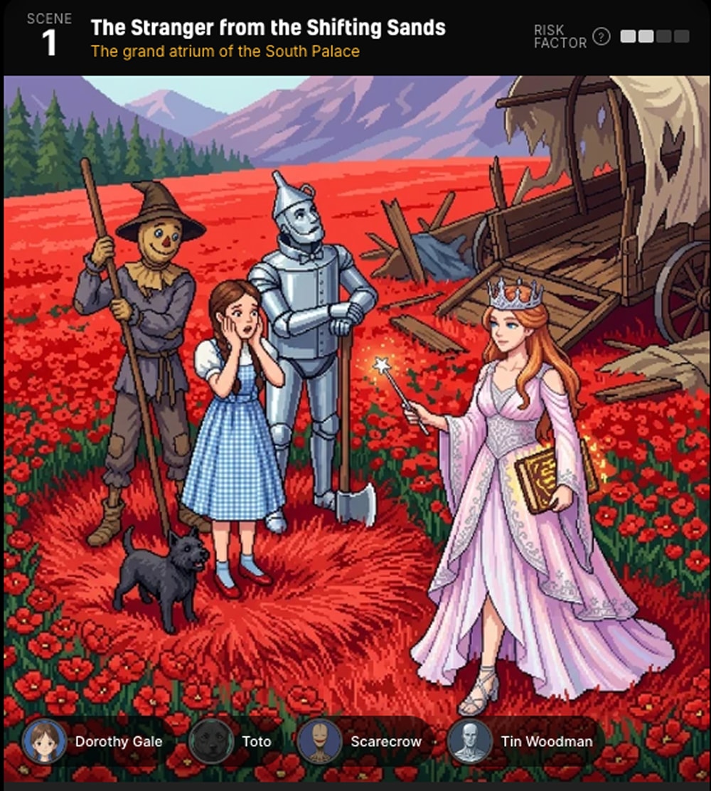 A Lore Book bringing the world of Oz to life, with Glinda the Good