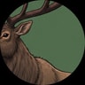 heavy red deer stag